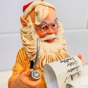 1980 Hallmark Keepsake Ornament Special Edition-Santa Elf Checking It Twice, 6”